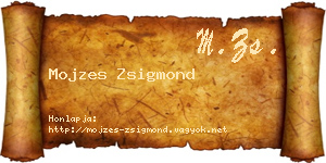 Mojzes Zsigmond névjegykártya