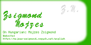 zsigmond mojzes business card